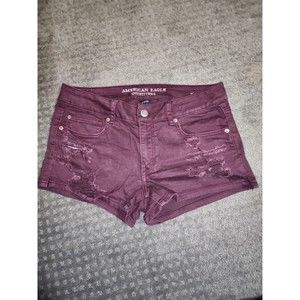American Eagle Style: Shortie Size: 12 Color: Burgundy Shorts- Distressed